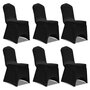 VIDAXL Housses elastiques de chaise Noir 12 pcs