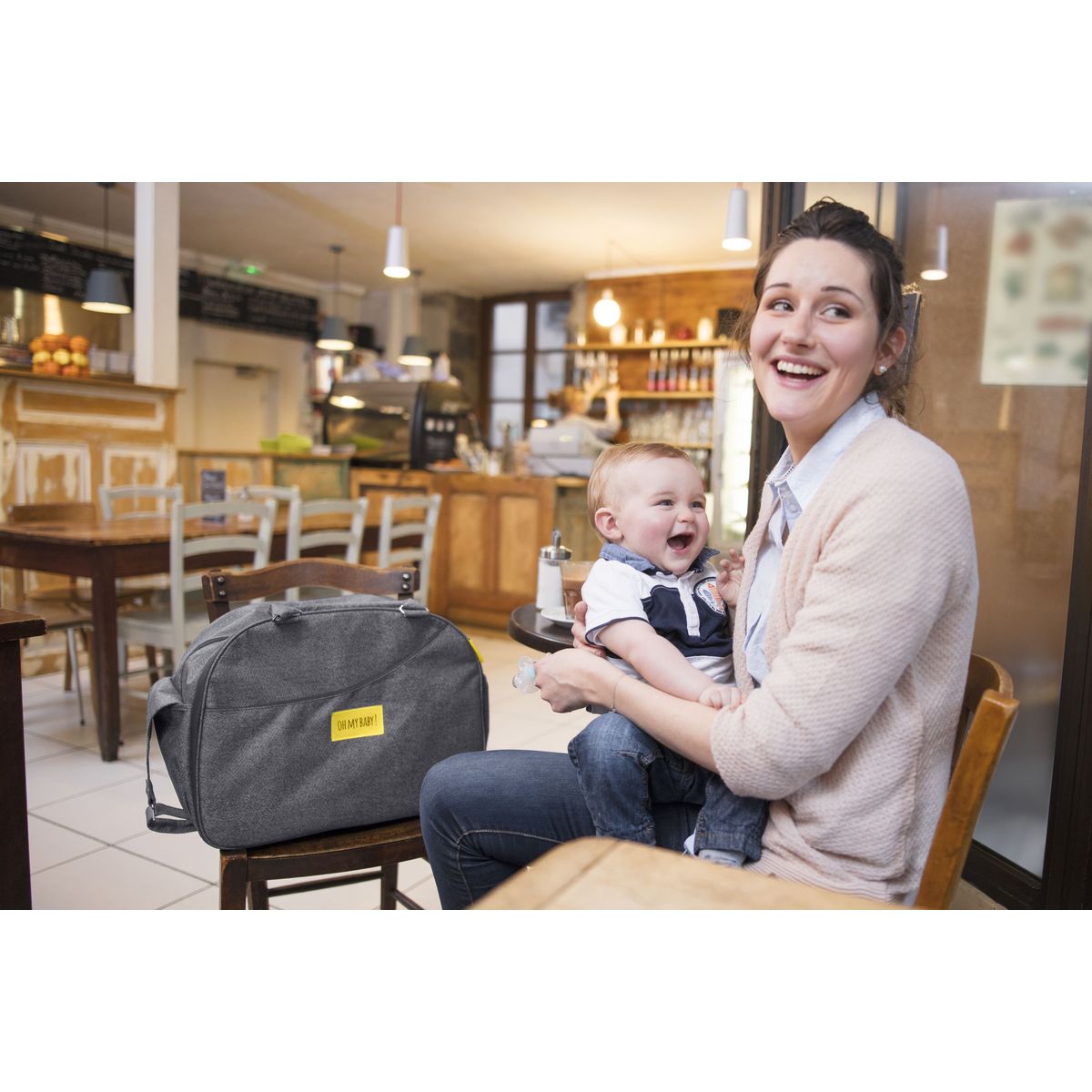 BADABULLE Sac à langer Weekend noir 