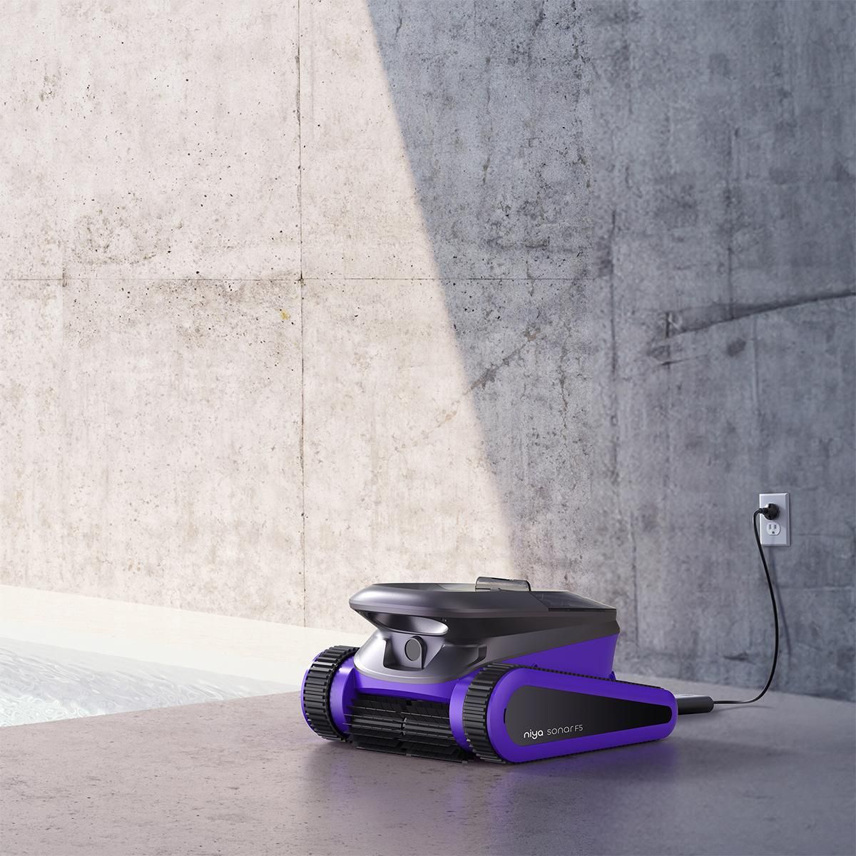 MAYTRONICS Robot aspirateur sans fil, modes de nettoyage personnalisables via l'app, idéal piscines jusqu'à 12 mètres, couverture complète, navigation sonar - sonar f5