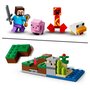 LEGO Minecraft 21177 - L'embuscade du Creeper, Set avec Minifigures Steve, Bébé Cochon et Poulet, Jouets pour Enfants +7 ans