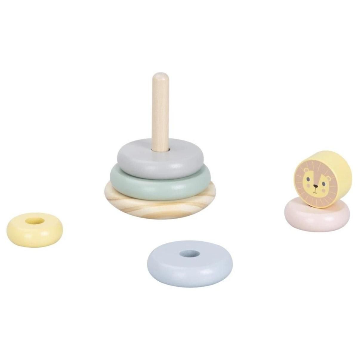 ELINELI Tour à anneaux empilable Lion