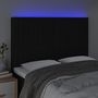 Voir la diapositive 3 : VIDAXL Tete de lit a LED Noir 144x5x118/128 cm Tissu