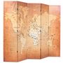 Voir la diapositive 2 : VIDAXL Cloison de separation pliable 200 x 170 cm Carte du monde Jaune