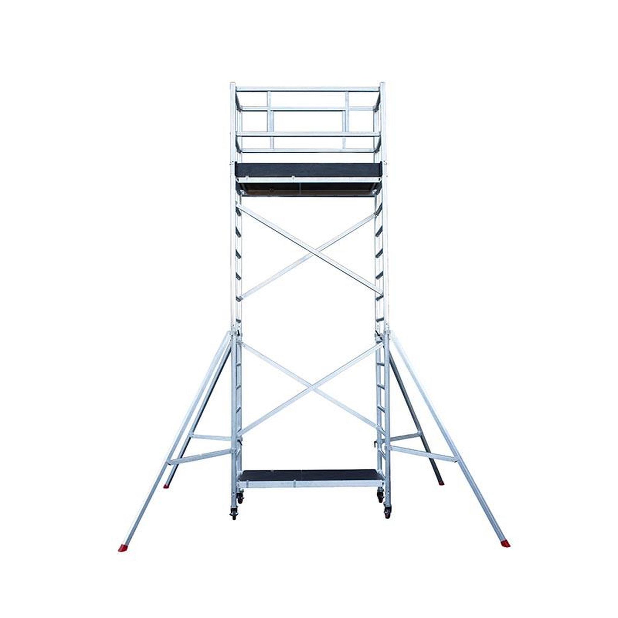 Voir la diapositive 4 : HAILO Echafaudage roulant professionnel 3,7m/5,7m en aluminium hailo expert pro