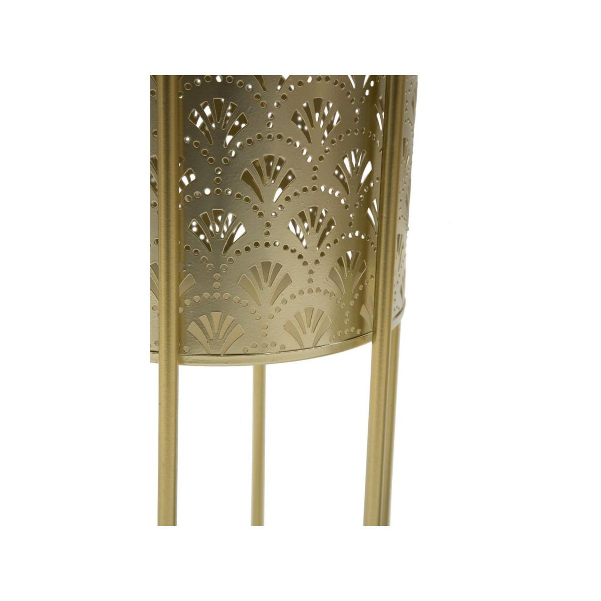 Voir la diapositive 3 : Paris Prix Lot de 2 cache-pots sur pied  glovy  40cm or