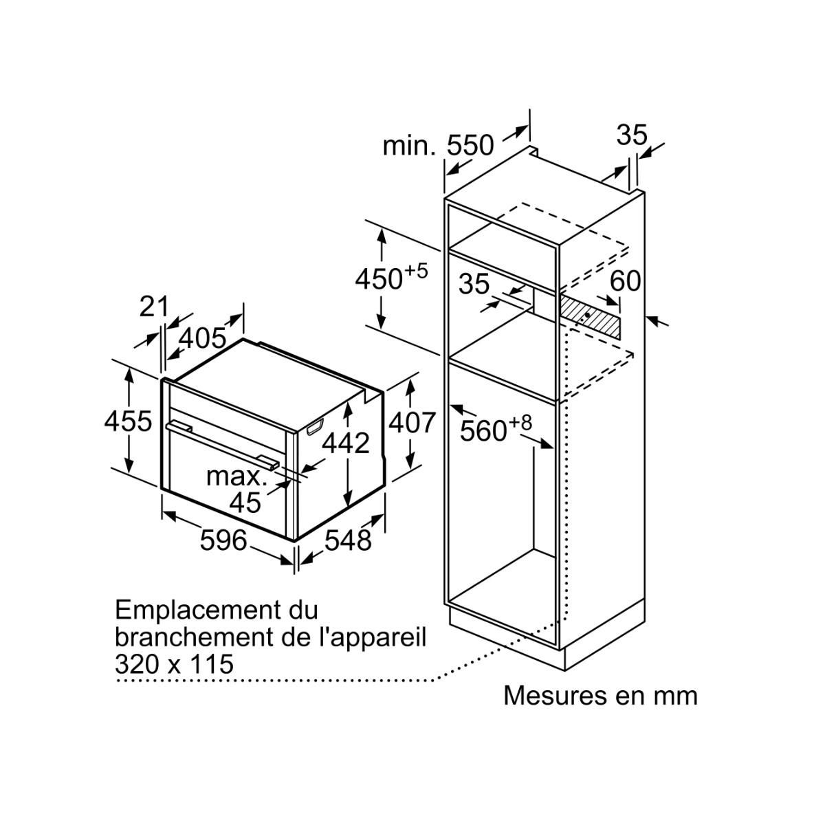Neff Four intégrable combi vapeur 47l 60cm a+ ecoclean noir - C24FS31N0