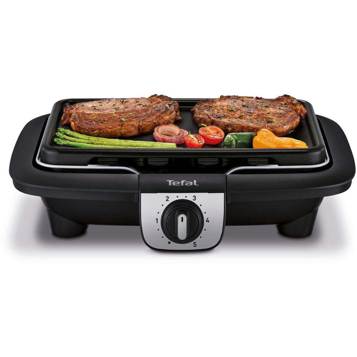 TEFAL Barbecue électrique BG931812 easygrill 2 en 1 sur pieds, 35x21 cm