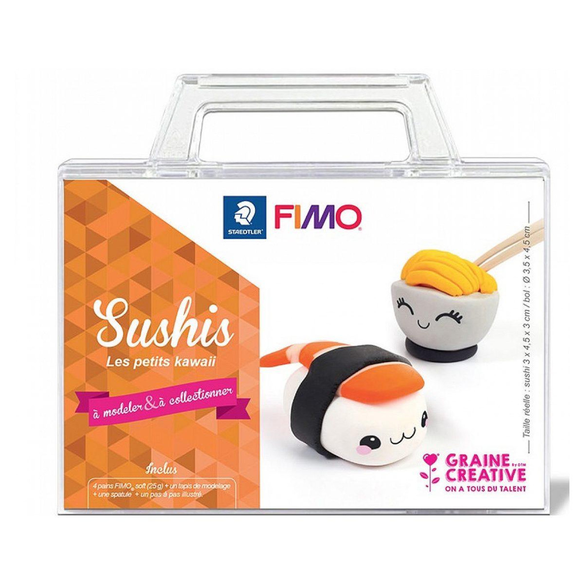 Voir la diapositive 1 : GRAINE CRÉATIVE It figurine fimo kawaii sushi