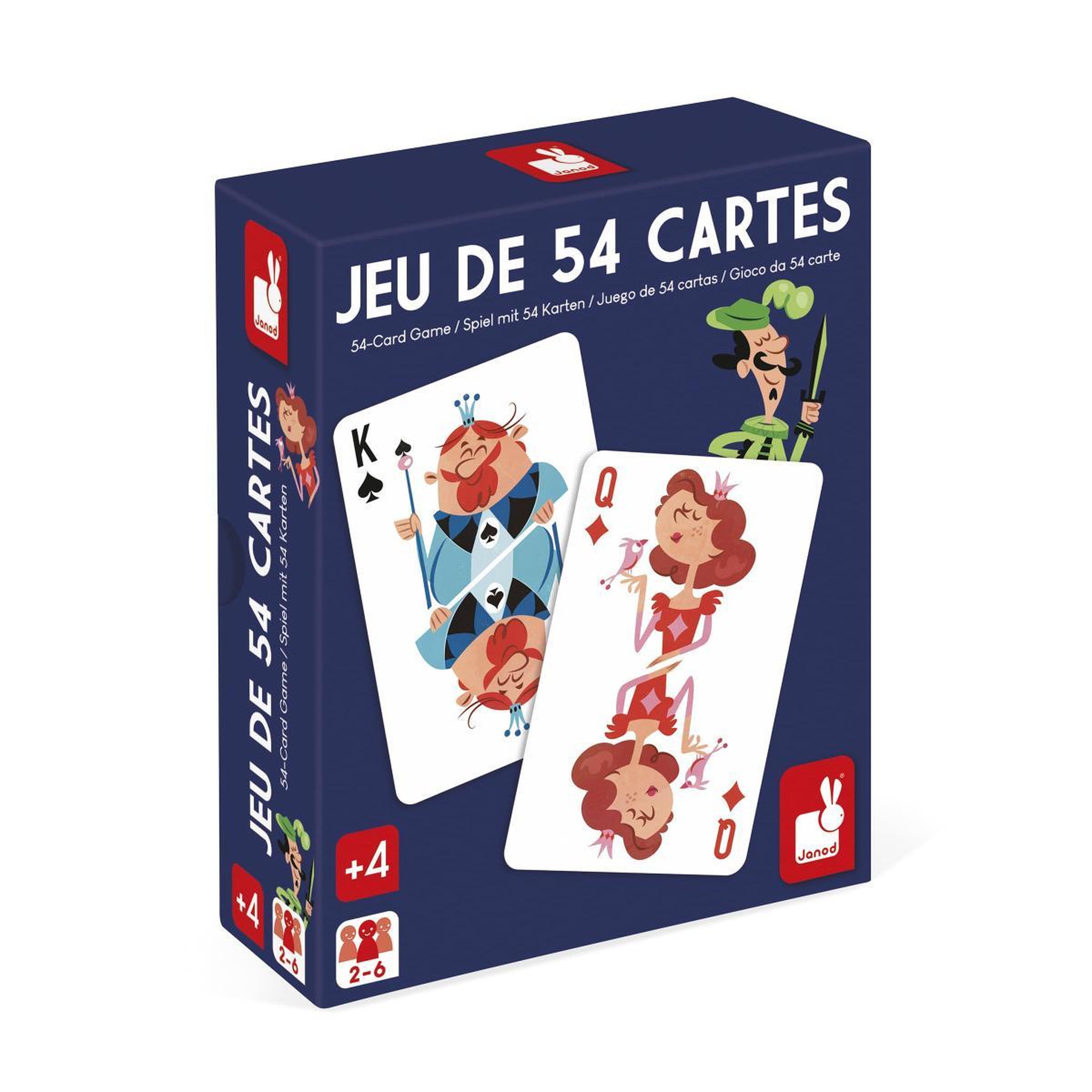 JANOD Jeu de 54 Cartes pour Enfants