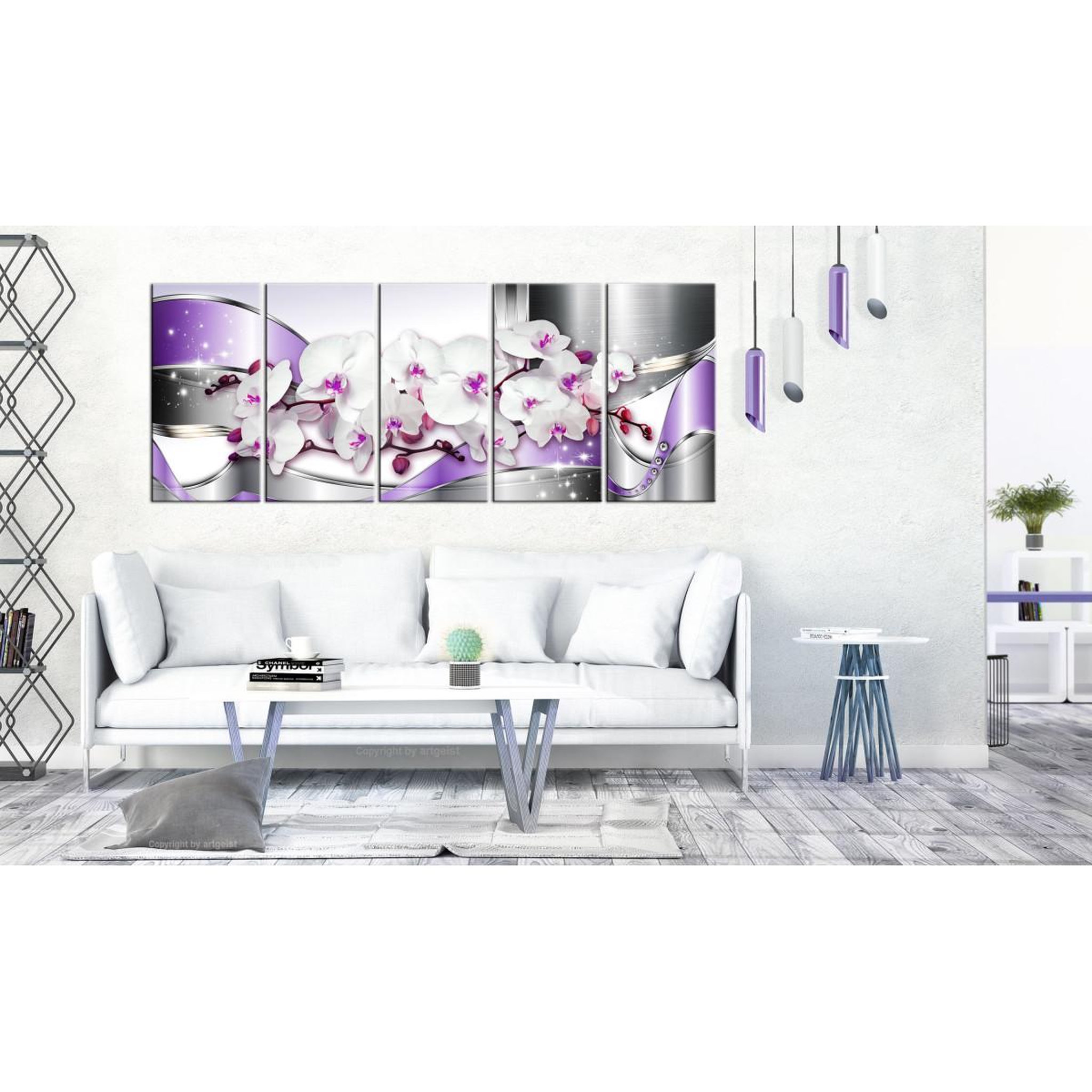 Voir la diapositive 2 : Paris Prix Tableau Imprimé  Purple Ribbons