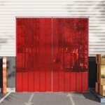 VIDAXL Rideau de porte rouge 300 mmx2,6 mm 25 m PVC