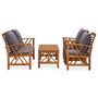 Voir la diapositive 2 : VIDAXL Salon de jardin 4 pcs avec coussins Bois d'acacia solide