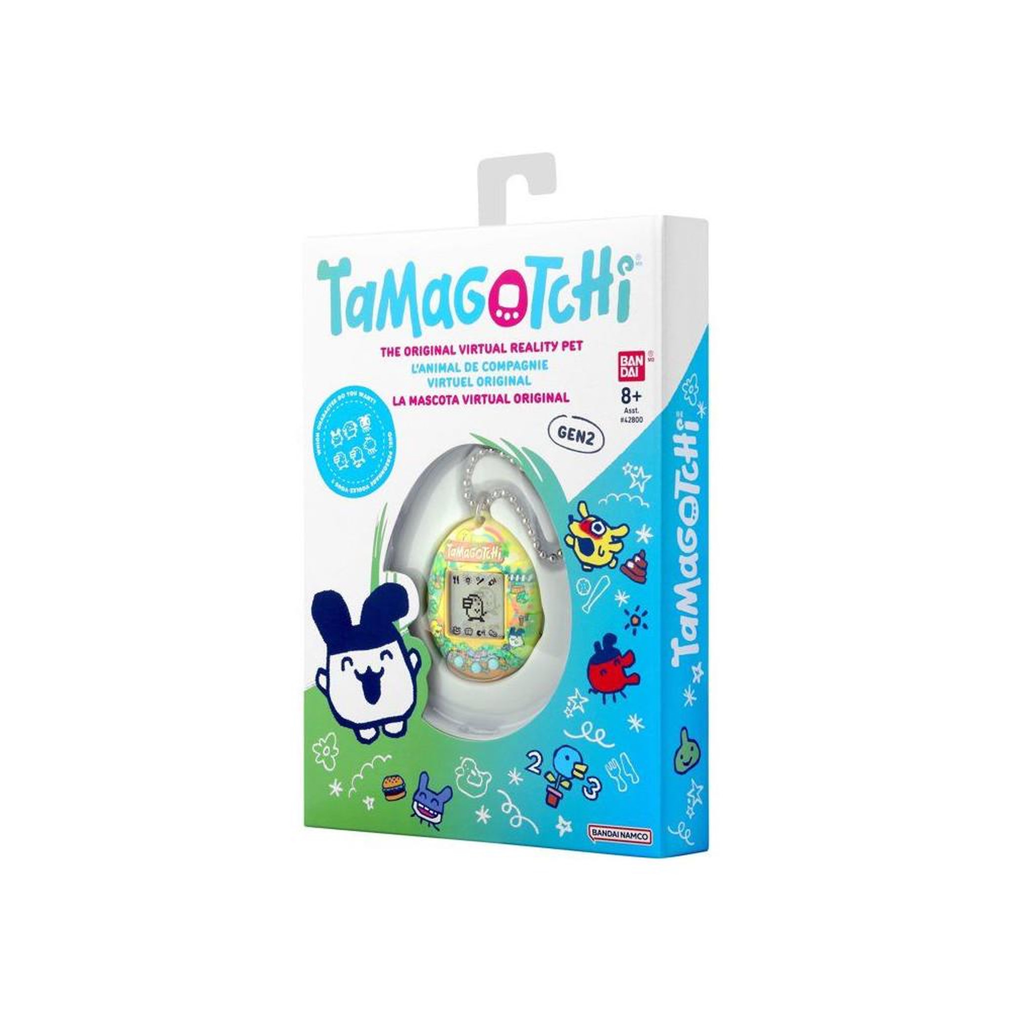 Voir la diapositive 5 : Jeu portable animal virtuel Tamagotchi Flower Garden Gen2, écran LCD rétroéclairé monochrome, jeu interactif et chaîne porte-clés