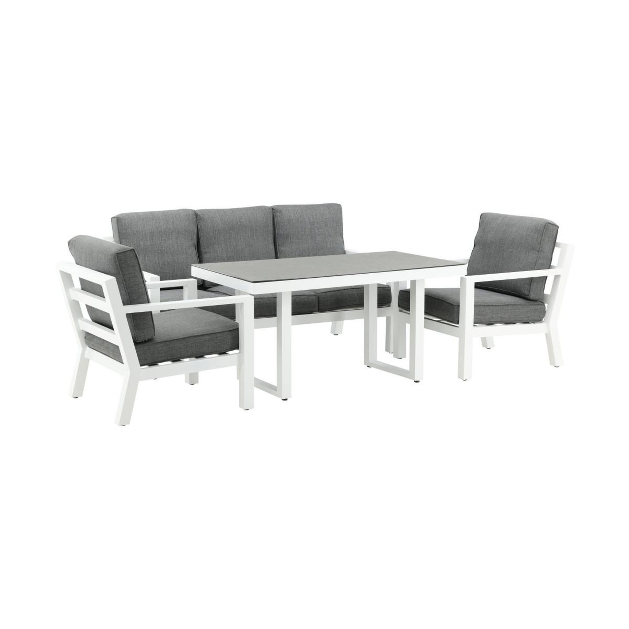 Voir la diapositive 3 : Paris Prix Salon de jardin  barcelona  171cm blanc