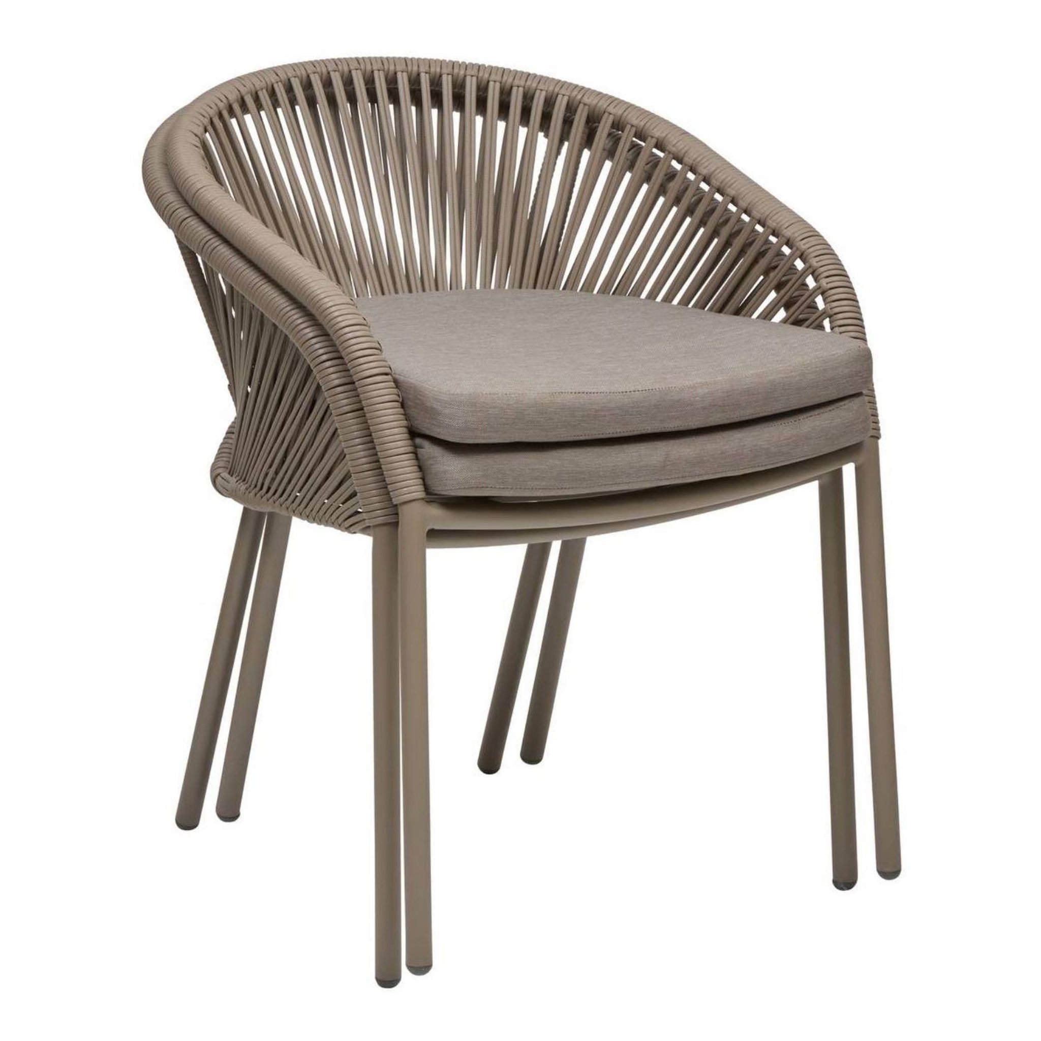 Voir la diapositive 4 : HESPERIDE Fauteuil de jardin empilable en aluminium oryon