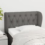 VIDAXL Tete de lit avec oreilles Gris fonce 83x23x78/88 cm Tissu