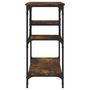 Voir la diapositive 5 : VIDAXL Table console avec etageres chene fume 100x35x75 cm