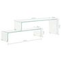 Voir la diapositive 6 : VIDAXL Ensemble de table basse 2 pcs 90x30x20/110x30x40cm Verre trempe