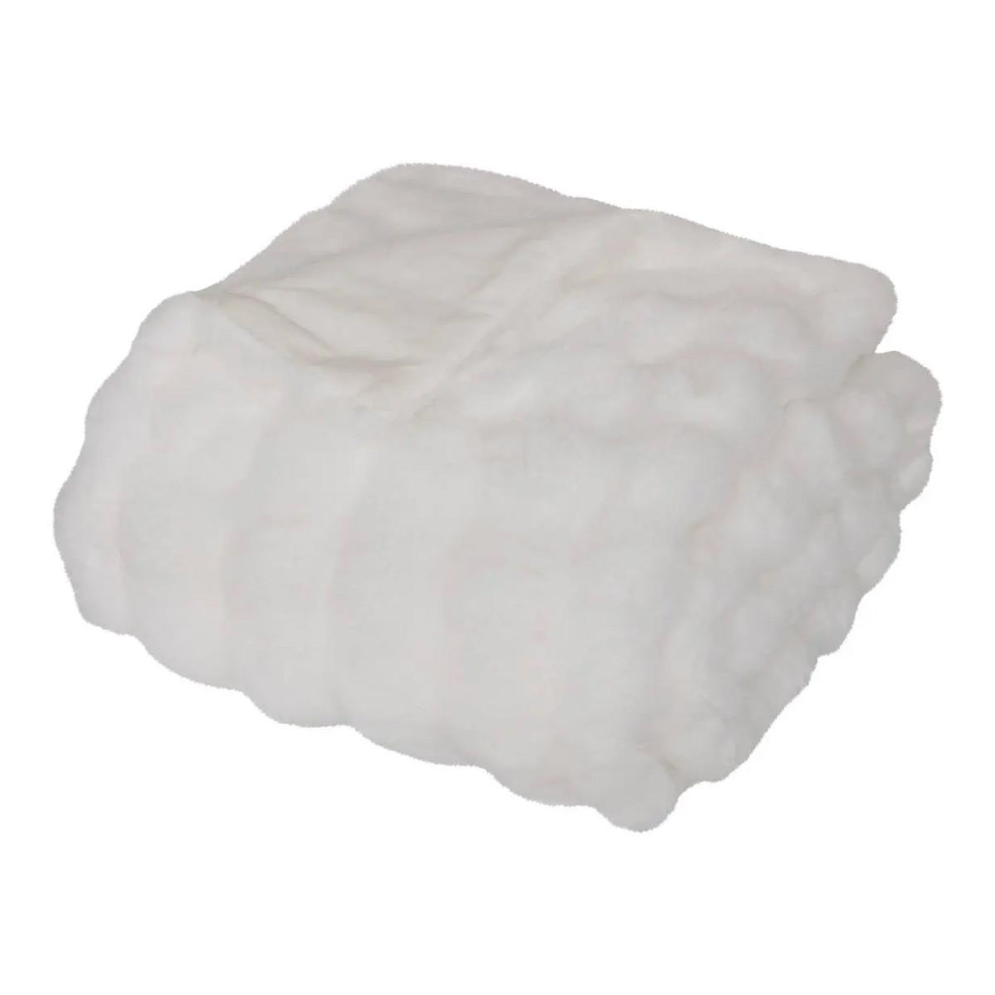 ATMOSPHERA Plaid xl imitation fourrure 3d  zephy  180x230cm blanc
