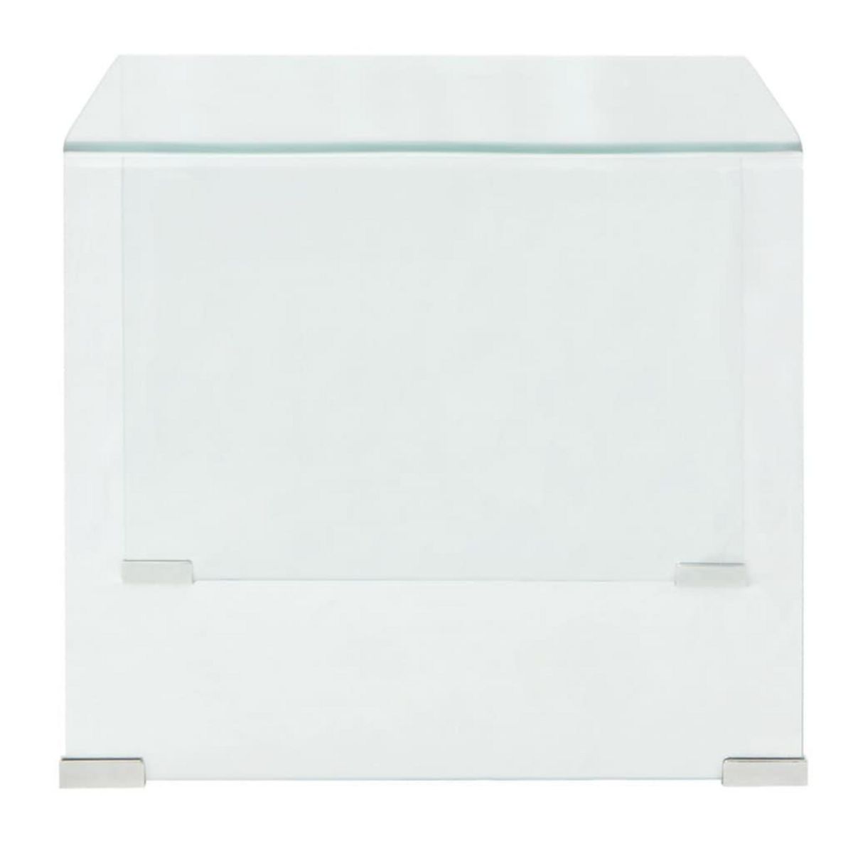 VIDAXL Table basse 49,5 x 50 x 45 cm Verre trempe Transparent