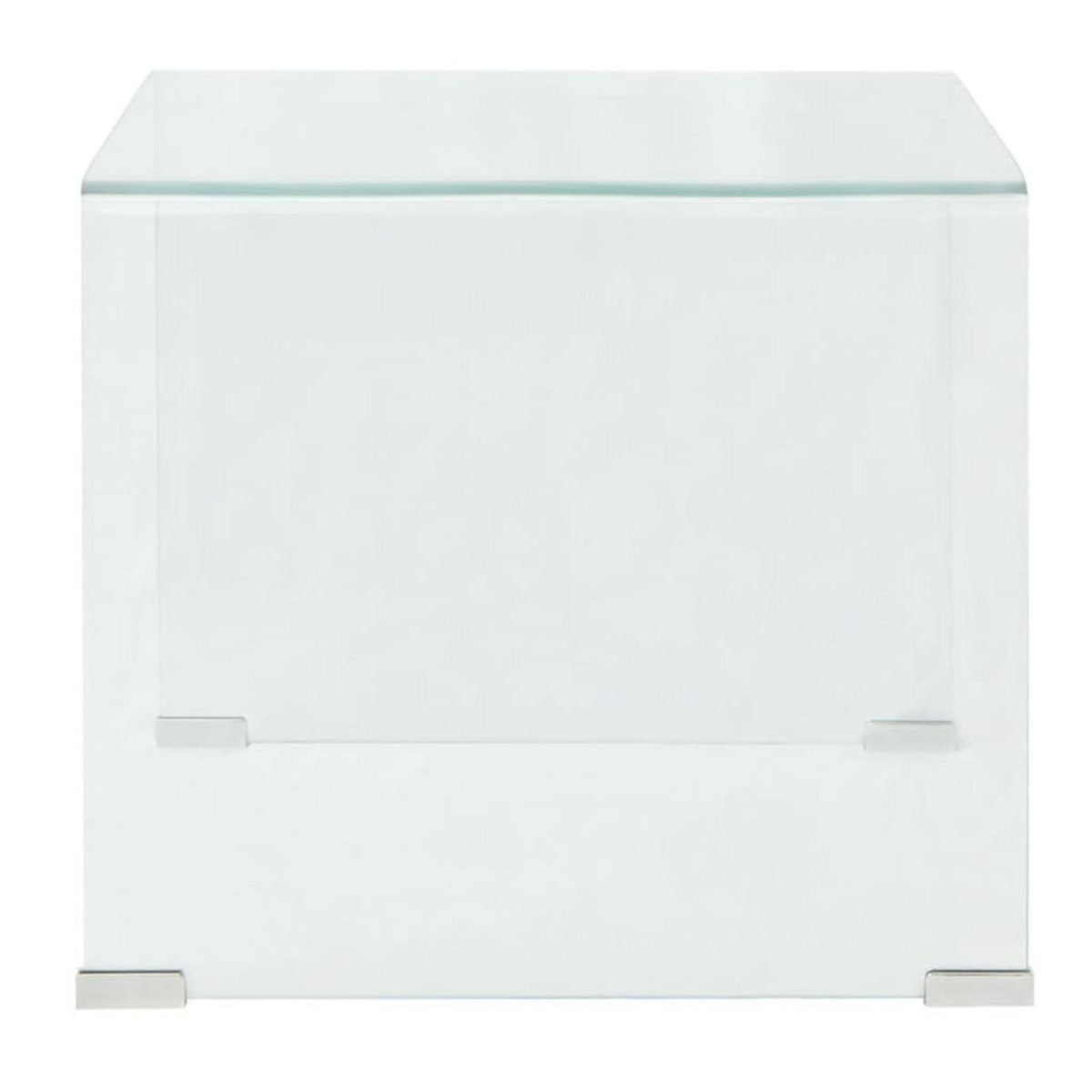 VIDAXL Table basse 49,5 x 50 x 45 cm Verre trempe Transparent