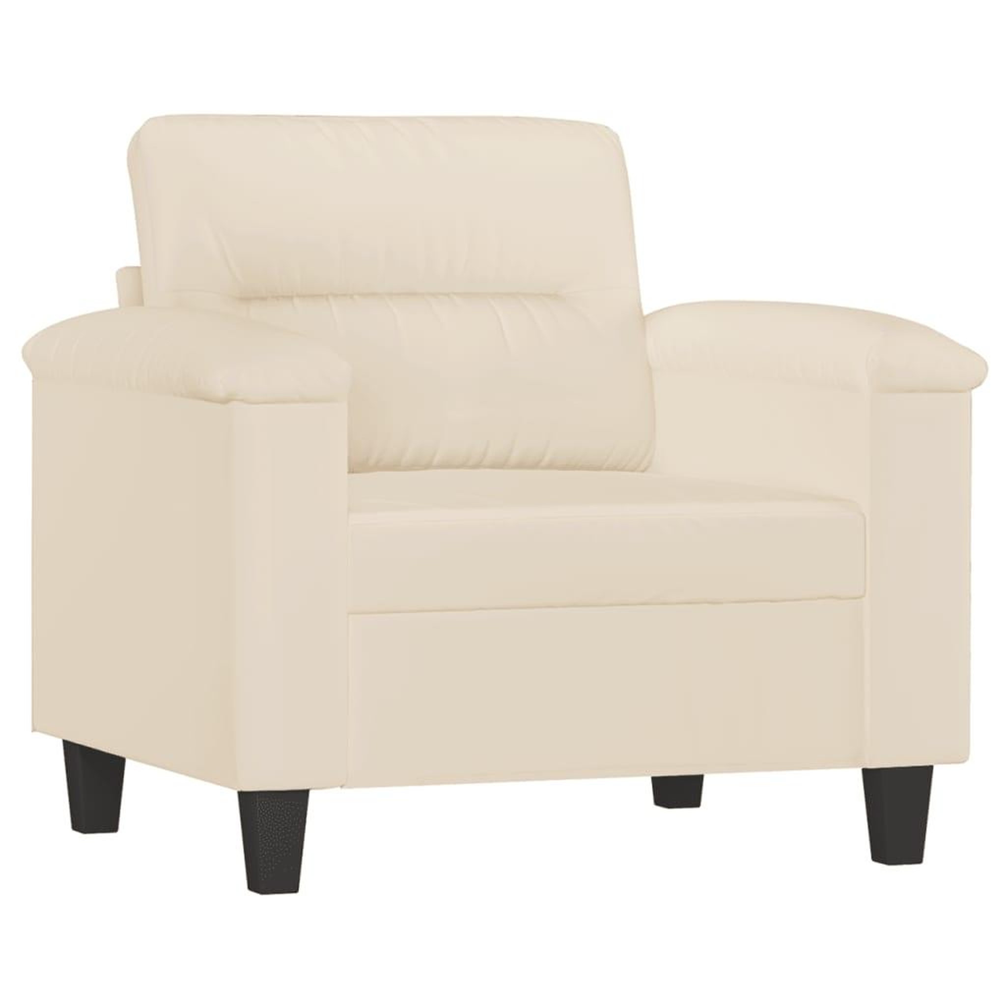Voir la diapositive 3 : VIDAXL Ensemble de canapes 4 pcs avec coussins Beige Tissu microfibre
