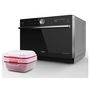 Voir la diapositive 6 : Whirlpool Micro-ondes combiné 33l 1000w noir - MWSC9133SB
