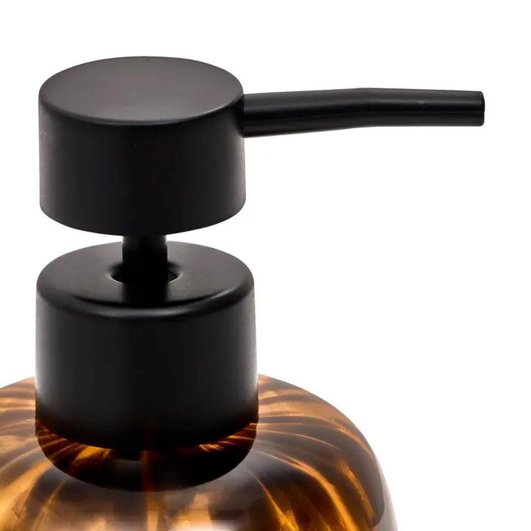 Voir la diapositive 2 : FIVE Distributeur de savon en verre  dotty  400ml marron