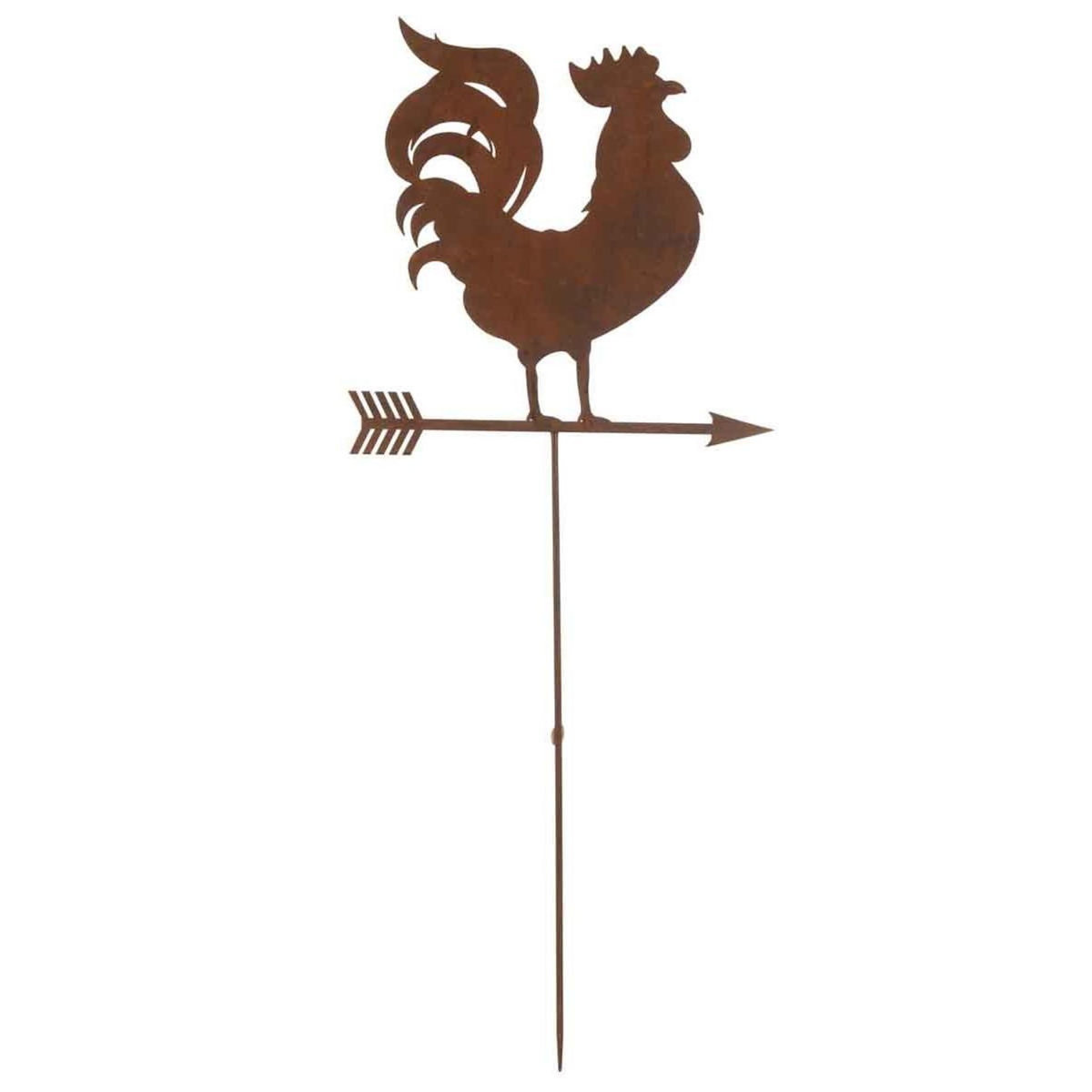 Paris Prix Décoration de Jardin  Girouette  120cm Marron Rouille
