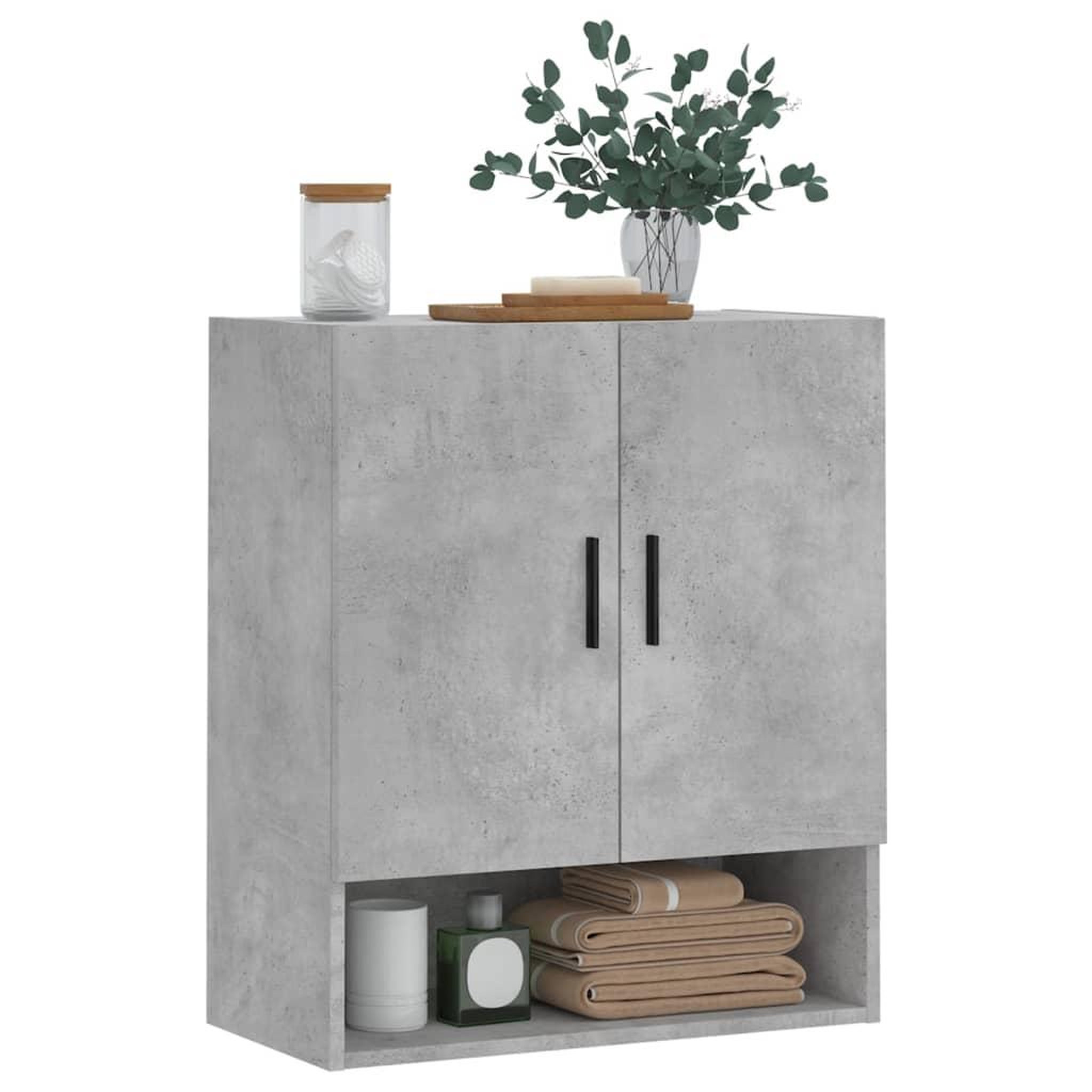Voir la diapositive 3 : VIDAXL Armoire murale gris beton 60x31x70 cm bois d'ingenierie