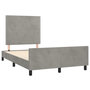 Voir la diapositive 4 : VIDAXL Cadre de lit sans matelas gris clair 120x200 cm velours