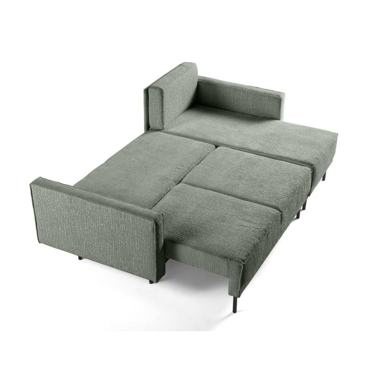 LISA DESIGN Charlie - canapé d'angle réversible 4 places - convertible avec coffre - en tissu velours relief