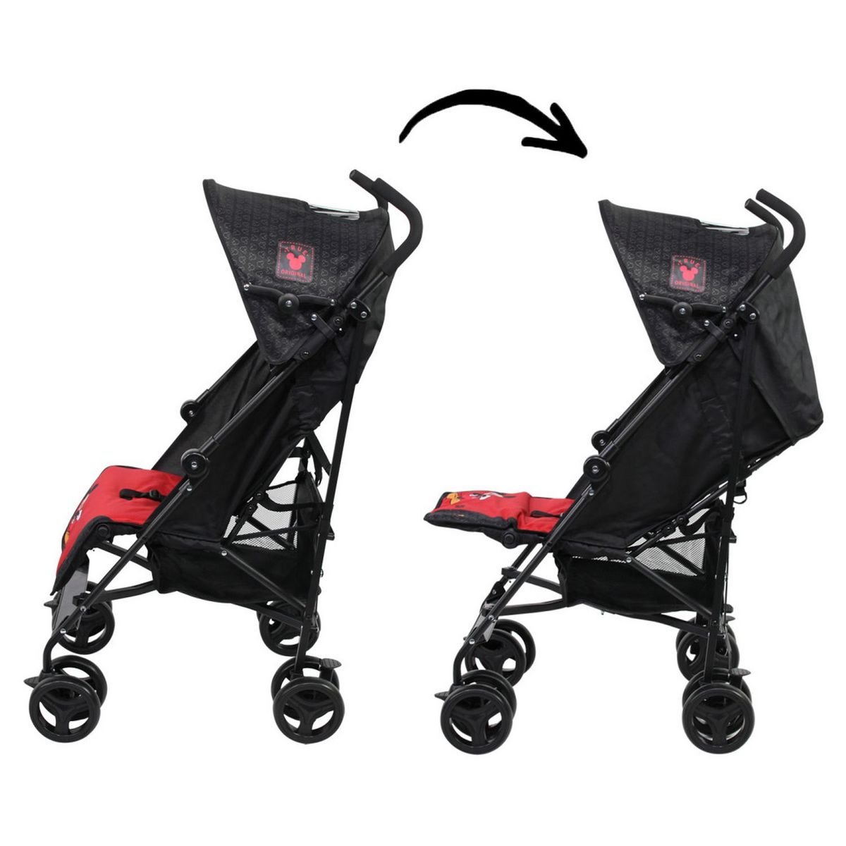 DISNEY Poussette canne luxe JET - Mickey Minnie