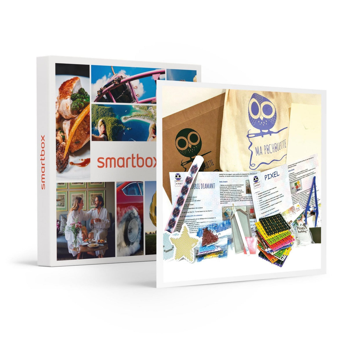 Smartbox Box Pixel Art et broderie Diamant - Coffret Cadeau Multi-thèmes