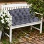 Voir la diapositive 4 : OUTSUNNY Coussin matelas assise dossier pour banc de jardin balancelle canapé 2 places grand confort 120 x 110 x 12 cm gris