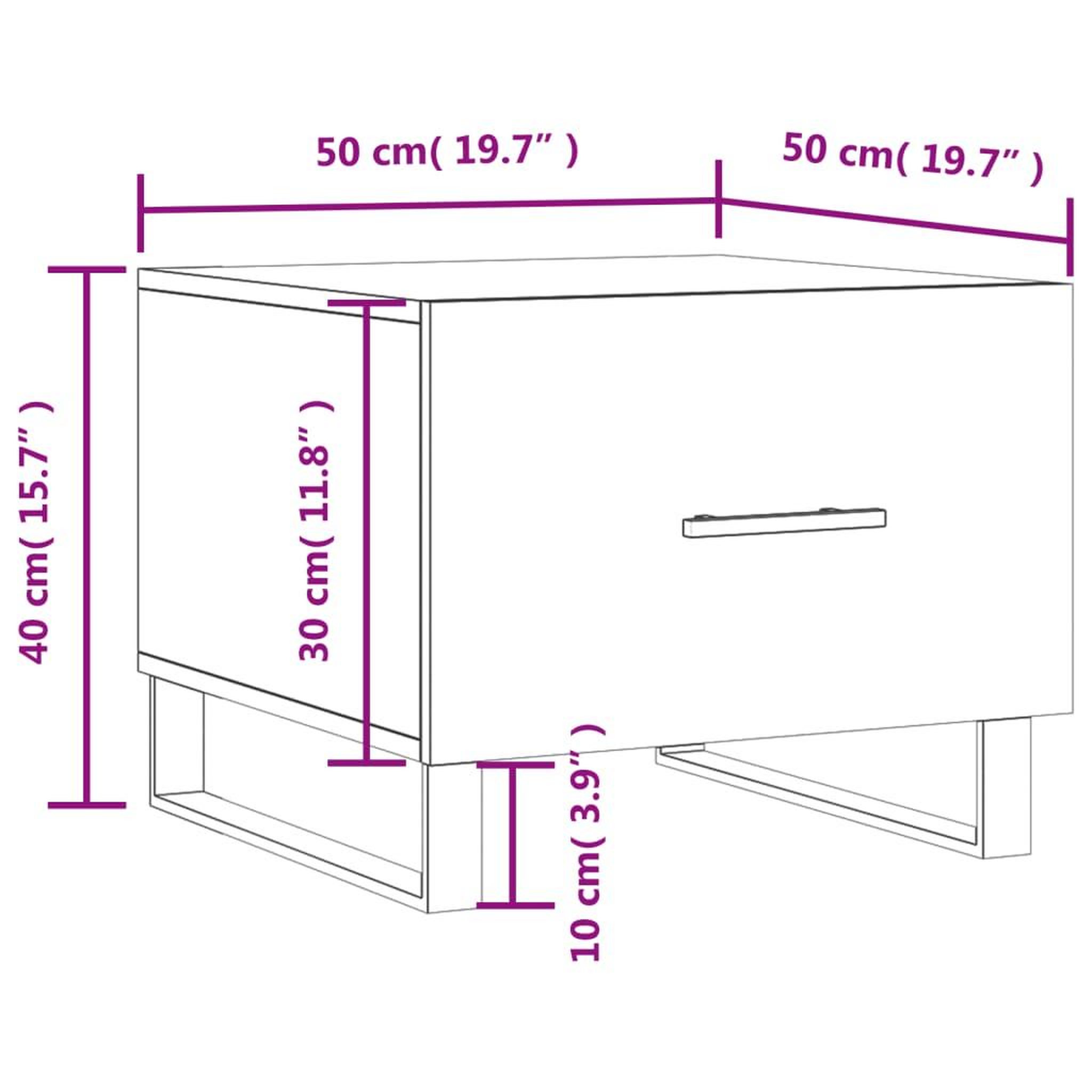 Voir la diapositive 6 : VIDAXL Tables basses 2 pcs chene sonoma 50x50x40 cm bois d'ingenierie