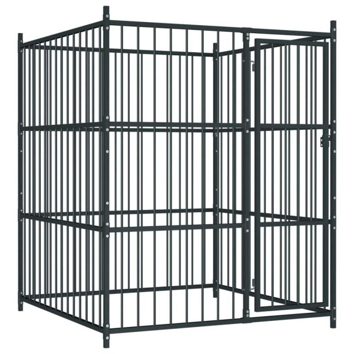 VIDAXL Chenil d extérieur pour chiens 150 x 150 x 185 cm