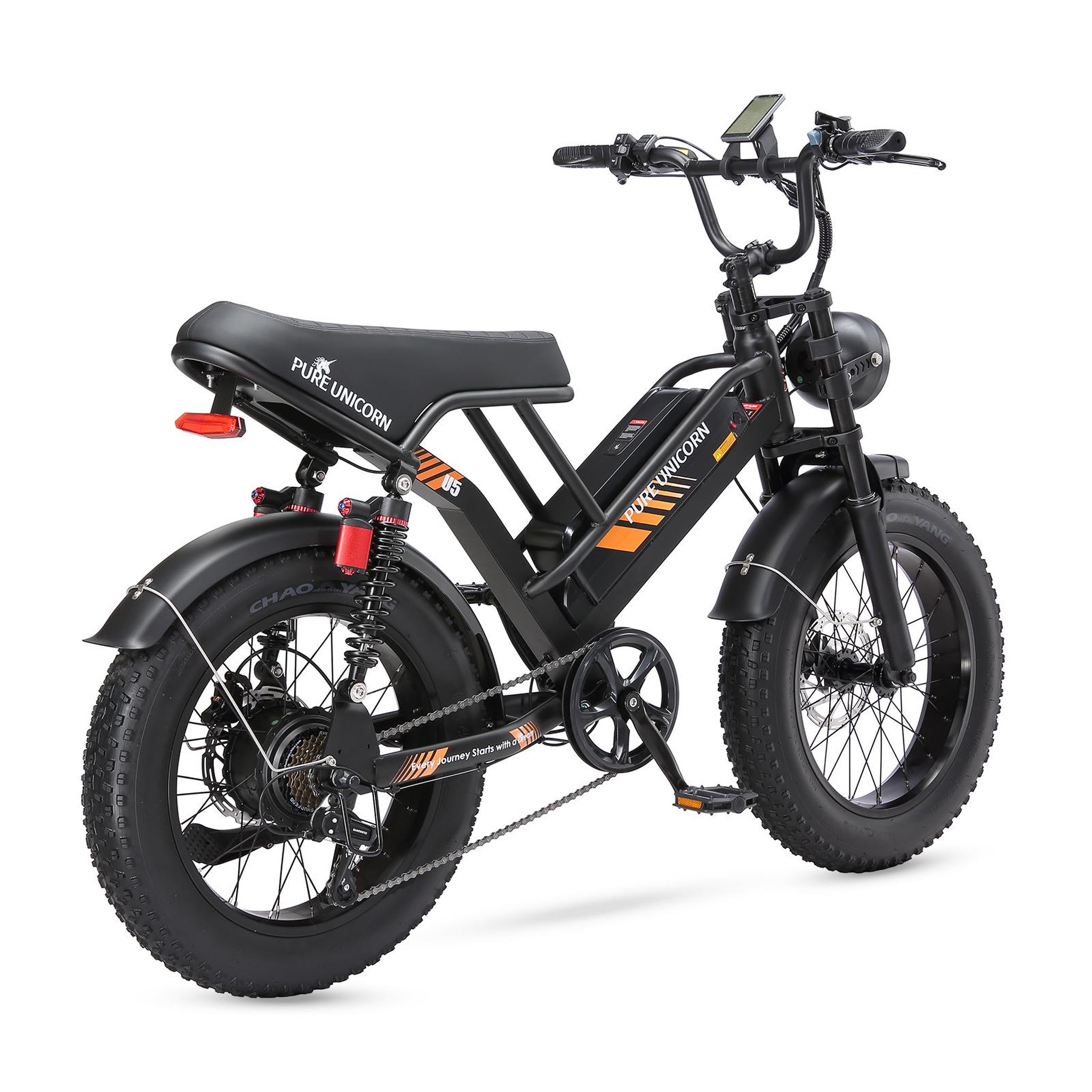 Voir la diapositive 3 : PURE UNICORN Vélo électrique PURE UNICORN U5 20 , 1 000 W, 19,2 Ah, style moto, noir