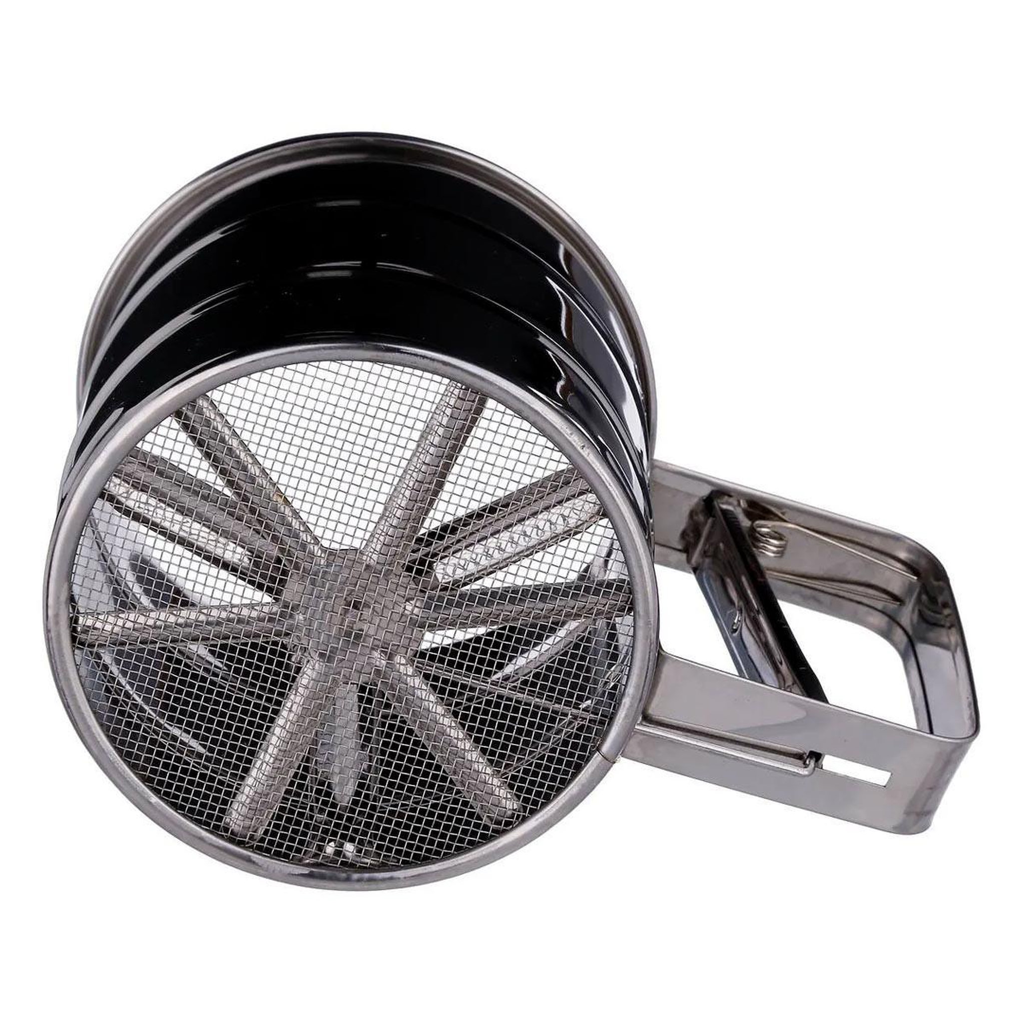 Voir la diapositive 1 : FIVE Tamis à farine en inox  saupoudreur  16cm argent