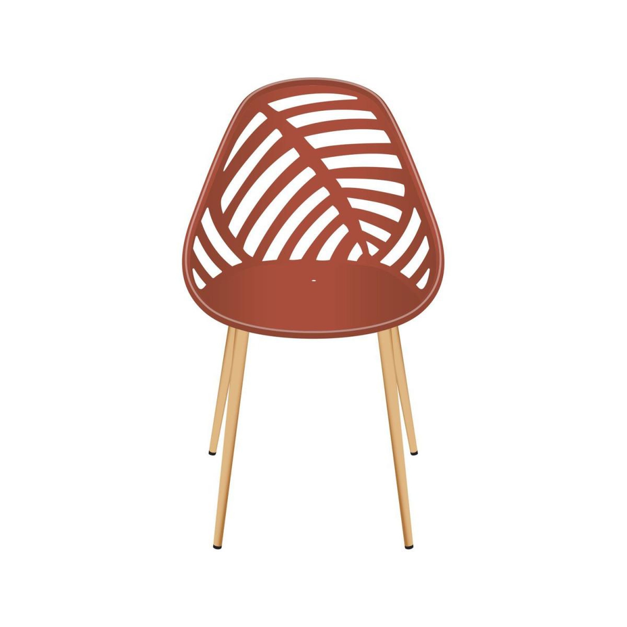Voir la diapositive 2 : The Home Deco Factory Lot de 4 chaises de jardin  alameda  83cm terracotta