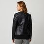 Voir la diapositive 2 : INEXTENSO Veste en cuir noir femme