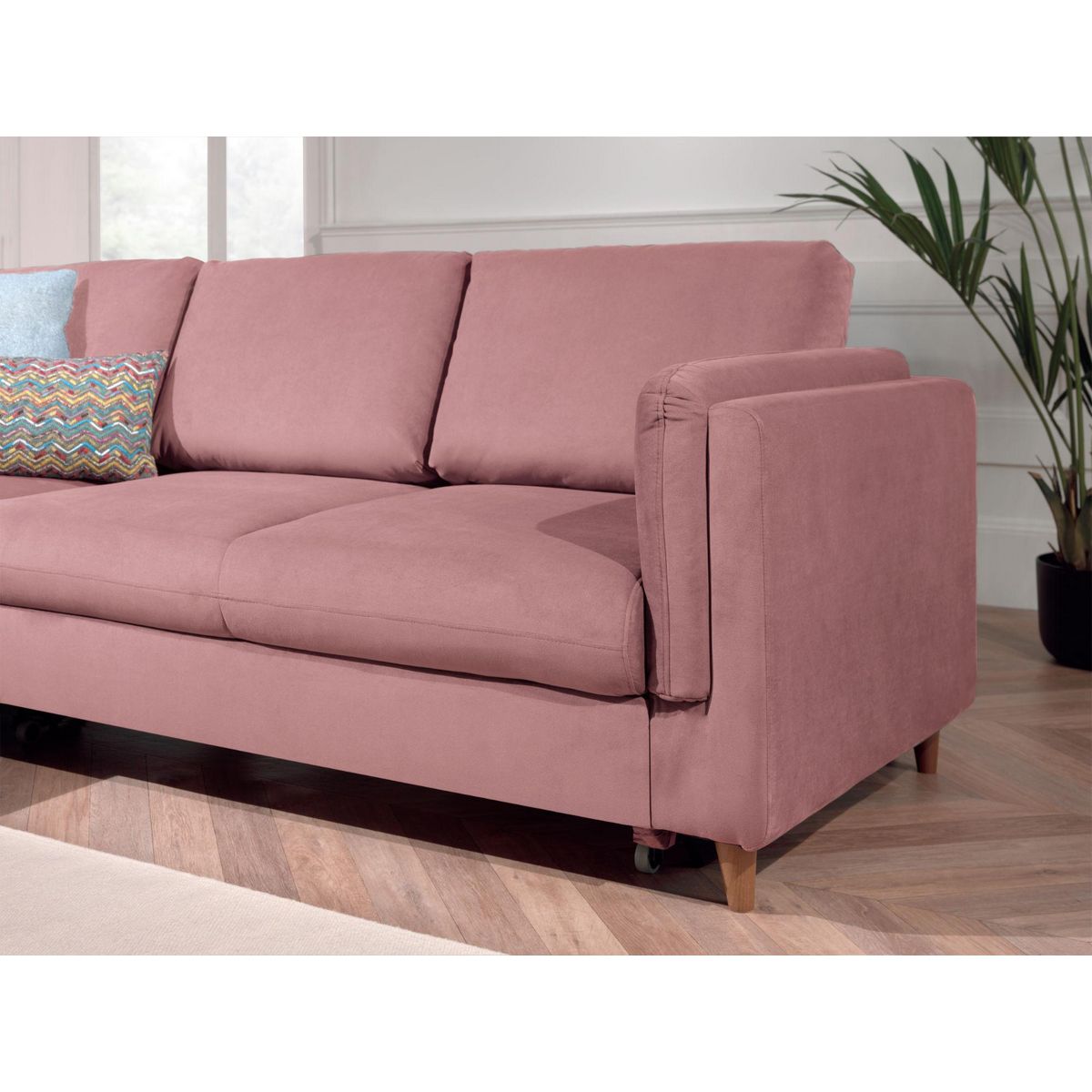 LISA DESIGN Brooke - canapé d'angle gauche - convertible - 5 places - en velours