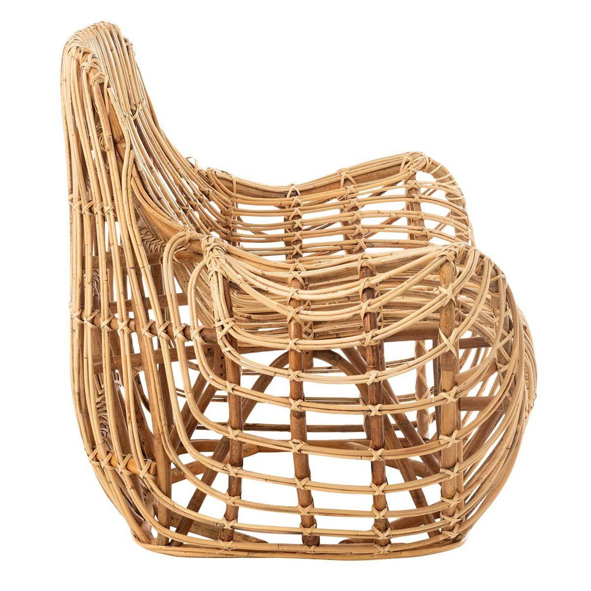 Voir la diapositive 3 : J-LINE Fauteuil en rotin design  ana  100cm naturel
