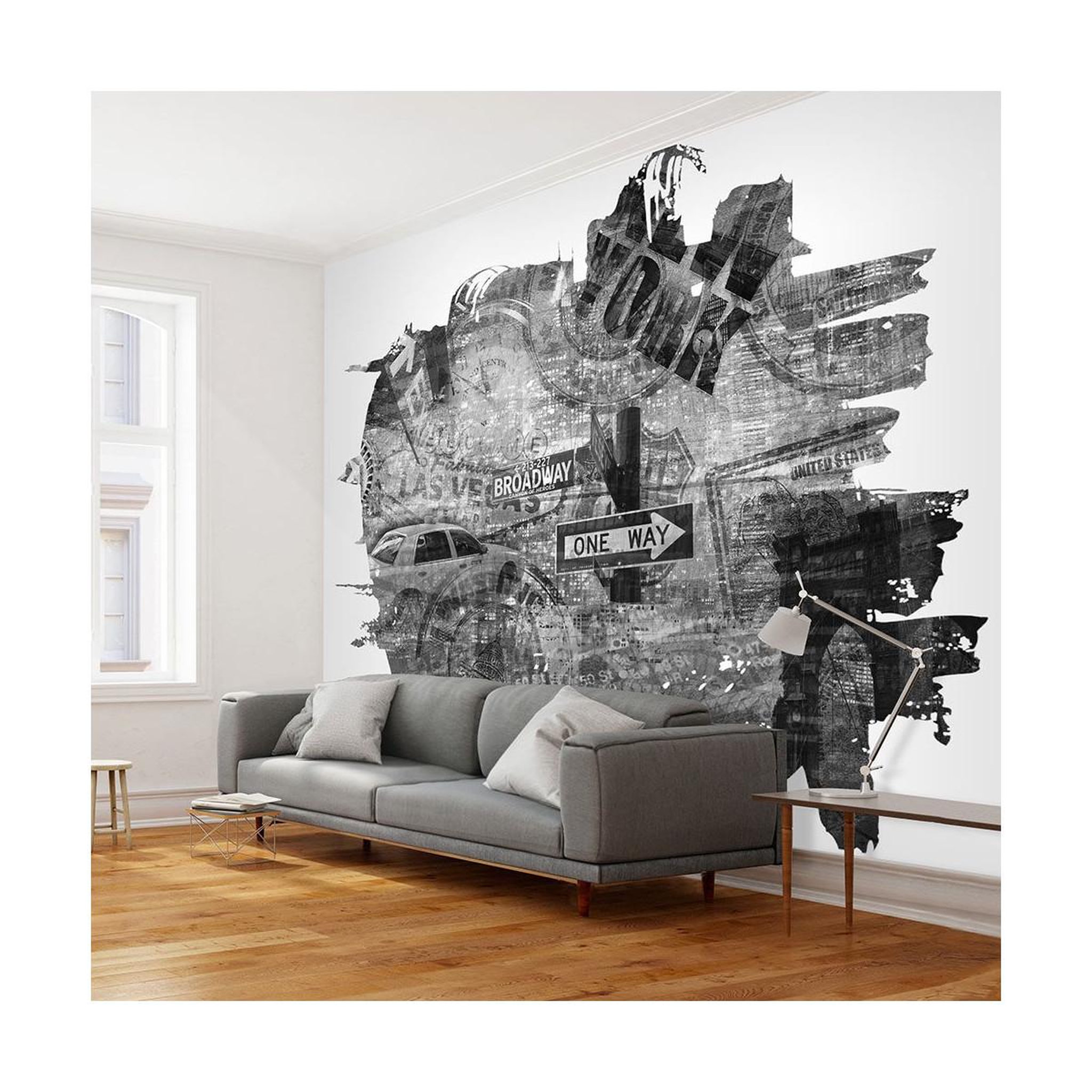Voir la diapositive 1 : Paris Prix Papier Peint  Black & White New York Collage