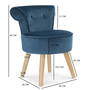 Voir la diapositive 6 : ID MARKET Fauteuil crapaud en velours bleu