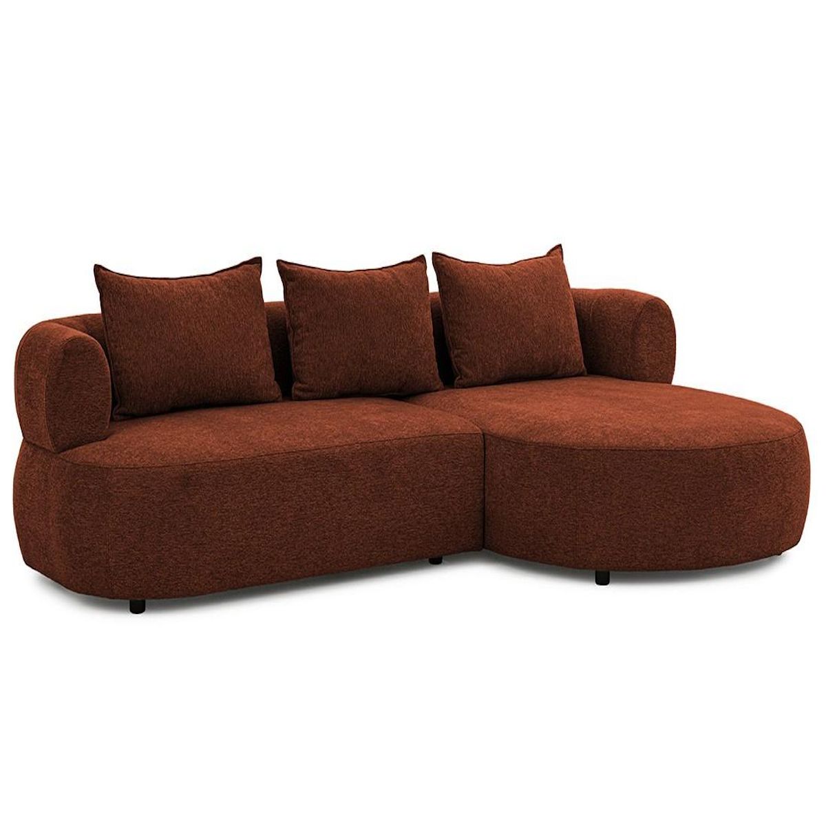 LISA DESIGN Angela - canapé d'angle droit 4 places en velours texturé