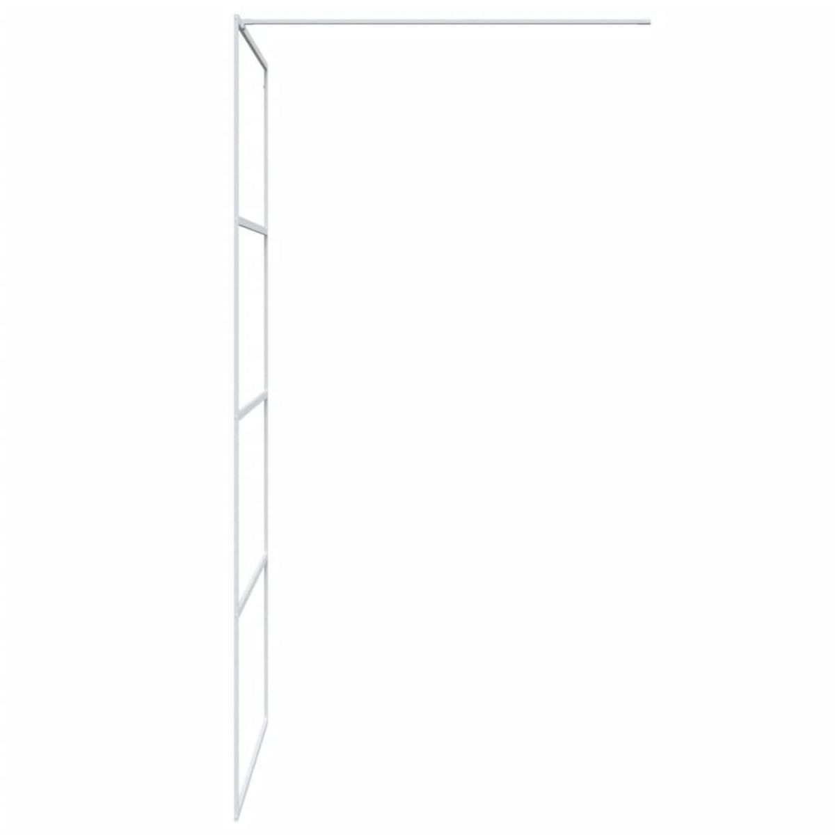 VIDAXL Paroi de douche Blanc 100x195 cm Verre ESG transparent