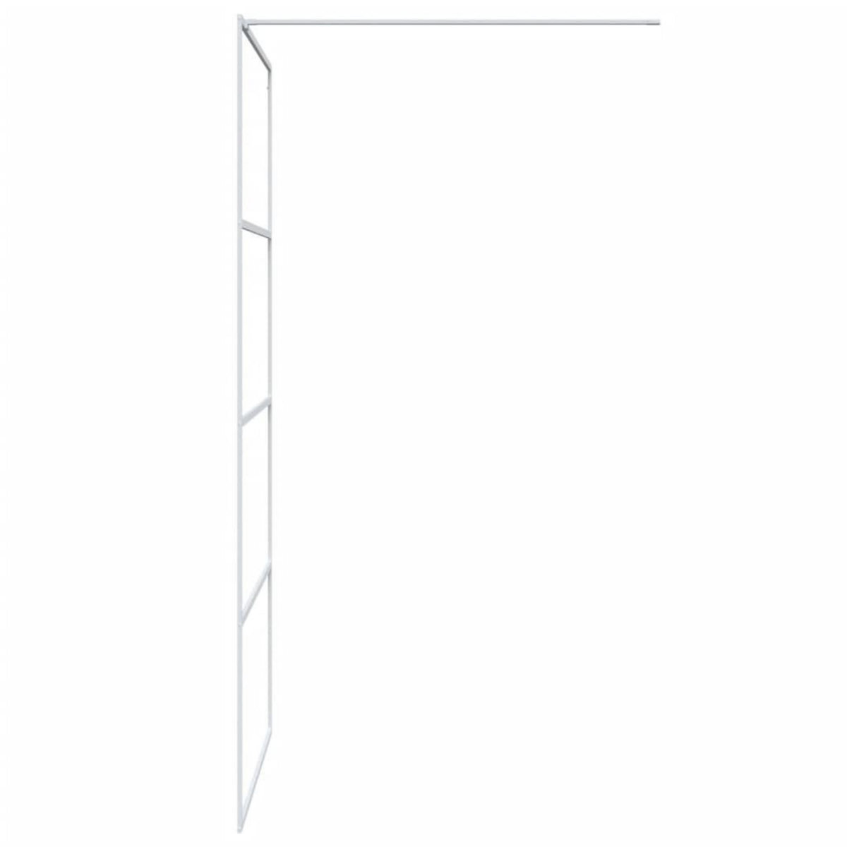 VIDAXL Paroi de douche Blanc 100x195 cm Verre ESG transparent
