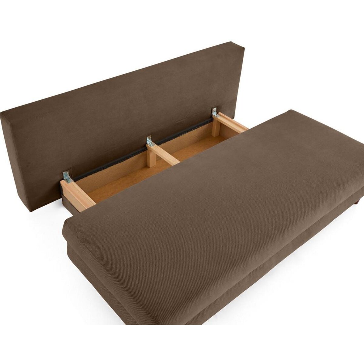 BEST MOBILIER Wonder - canapé 3 places convertible avec coffre en velours côtelé