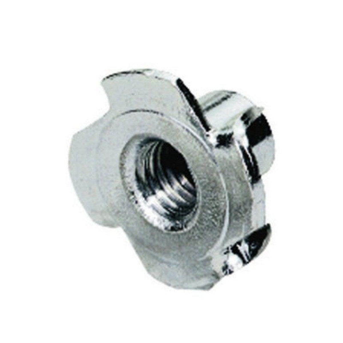 CENTRALE BRICO Lot De 8 Écrous À Enfoncer Acier Chromé Hettich, L.19 Mm